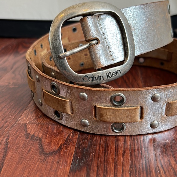 CALVIN KLEIN LEATHER BELT-M - Picture 5 of 10